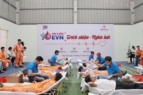 EVNGENCO3 hiến máu tình nhân đạo 'Hành động từ trái tim'