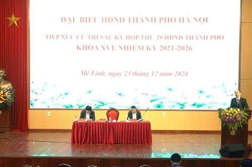 Cử tri huyện Mê Linh đồng tình với kết quả kỳ họp thứ 20 của HĐND thành phố