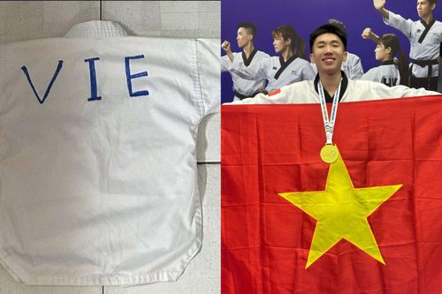 Phía sau chiếc áo tự vẽ chữ 'VIE' của VĐV taekwondo giành HCV thế giới