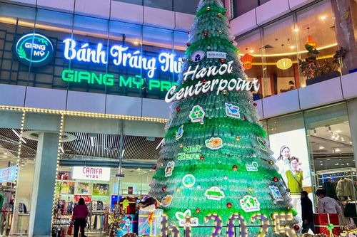 Độc đáo cây thông Noel mang thông điệp ý nghĩa bảo vệ môi trường