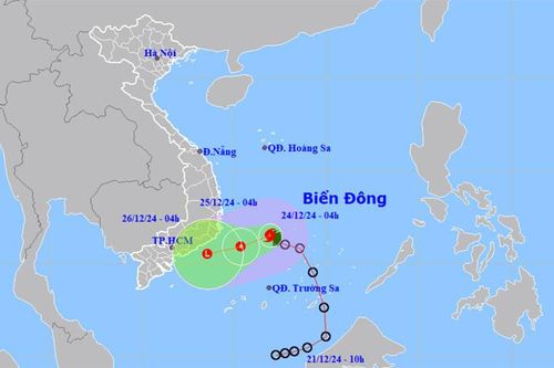Bão số 10 khả năng suy yếu trên vùng biển Khánh Hòa đến Bình Thuận