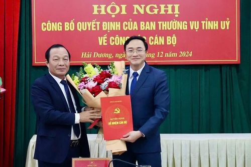 Ông Phan Nhật Thanh làm Phó Trưởng Ban Tổ chức Tỉnh ủy Hải Dương