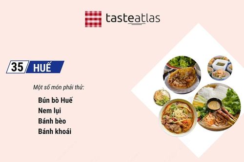 Huế, Hà Nội và TP Hồ Chí Minh lọt Top 100 thành phố ẩm thực tốt nhất thế giới