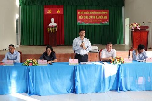 Chủ tịch UBND tỉnh Phạm Thiện Nghĩa tiếp xúc cử tri xã Hòa An