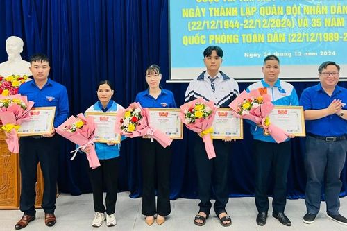 Tỉnh Đoàn Gia Lai trao giải Cuộc thi tìm hiểu truyền thống 80 năm Ngày thành lập QĐND Việt Nam