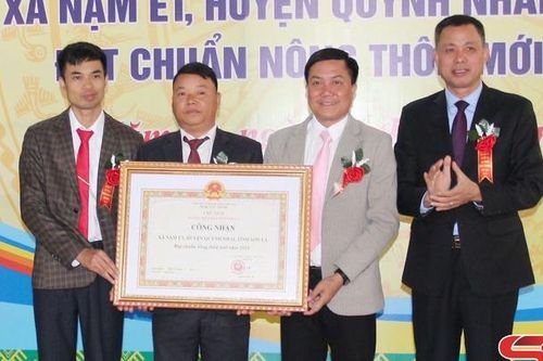 Xã Nặm Ét, huyện Quỳnh Nhai, đạt chuẩn nông thôn mới