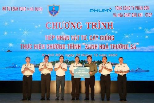 Phú Mỹ tiếp tục đồng hành cùng chương trình 'Xanh hóa Trường Sa'