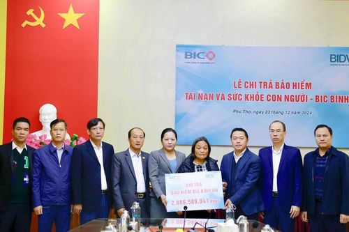 BIC chi trả hơn 2 tỷ đồng quyền lợi bảo hiểm BIC Bình An