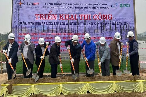 Thi công dự án trạm biến áp 220kV Sầm Sơn và đường dây đấu nối 220kV Thanh Hóa – Sầm Sơn