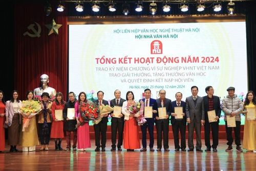 Tôn vinh những cá nhân xuất sắc của Hội nhà văn Hà Nội trong năm 2024