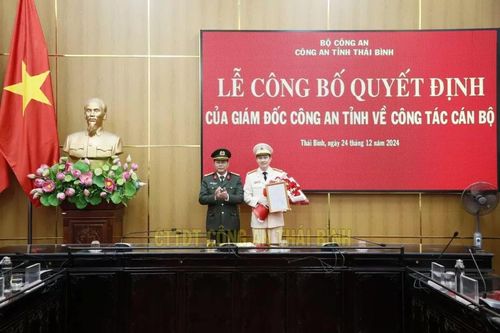 Bổ nhiệm Thượng tá Nguyễn Trung Hưng giữ chức Trưởng phòng Hậu cần Công an tỉnh Thái Bình
