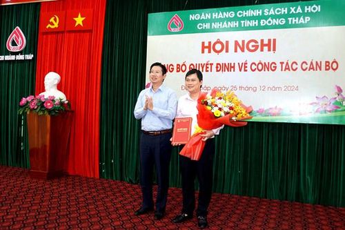 Ông Trần Đăng Nhiên được giao nhiệm vụ phụ trách Chi nhánh Ngân hàng chính sách xã hội tỉnh Đồng Tháp