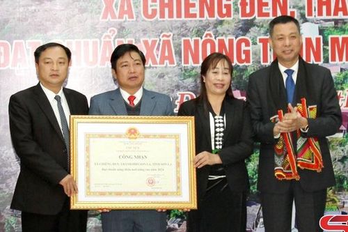 Công bố xã Chiềng Đen đạt chuẩn nông thôn mới nâng cao