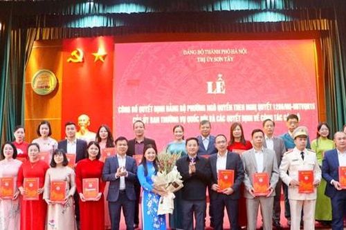 Thị xã Sơn Tây công bố Quyết định thành lập Đảng bộ phường Ngô Quyền sau sắp xếp đơn vị hành chính