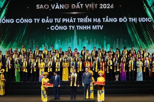 UDIC đoạt Danh hiệu tốp 20 Giải thưởng Sao vàng đất Việt năm 2024