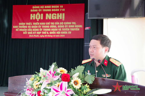 Trung đoàn 717, 719 (Binh đoàn 16) tổ chức quán triệt các văn bản, nội dung chuẩn bị Đại hội Đảng các cấp