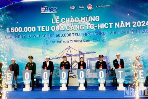 Cảng container quốc tế Tân Cảng Hải Phòng đón 1,5 triệu TEUS trong năm 2024