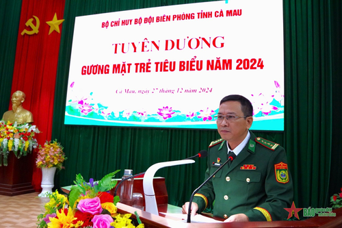 Bộ đội Biên phòng Cà Mau tuyên dương gương mặt trẻ tiêu biểu năm 2024