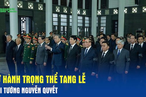 Cử hành trọng thể tang lễ Đại tướng Nguyễn Quyết
