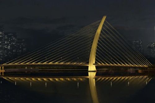Cầu Ba Son được lắp đèn chiếu sáng mỹ thuật