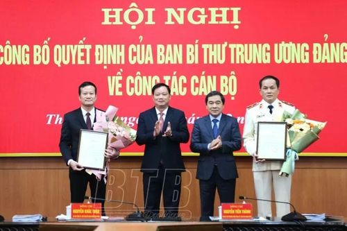 Thái Bình: Công bố quyết định của Ban Bí thư Trung ương Đảng về công tác cán bộ