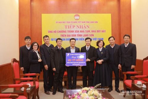 MTTQ Việt Nam tỉnh tiếp nhận hơn 50 tỷ đồng ủng hộ chương trình xóa nhà tạm, nhà dột nát