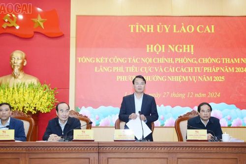 Thực hiện nghiêm túc chỉ đạo về công tác nội chính, phòng chống tham nhũng, lãng phí, tiêu cực và cải cách tư pháp