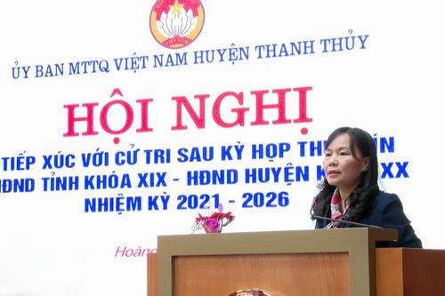Đại biểu HĐND tỉnh tiếp xúc cử tri tại huyện Thanh Thủy