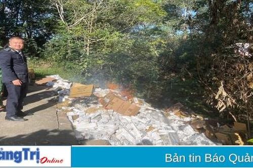 Tiêu hủy hơn 44.000 bao thuốc lá ngoại nhập lậu