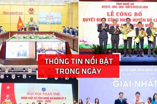 Nghệ An: Thông tin nổi bật ngày 28/12