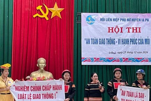 Xã Ia Broăi và Chư Răng giành giải nhất Hội thi An toàn giao thông huyện Ia Pa