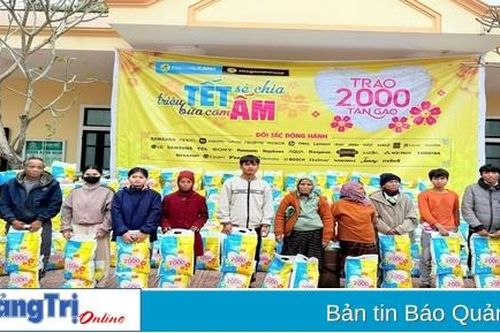 Điện máy Xanh trao tặng 41 tấn gạo cho người dân Quảng Trị