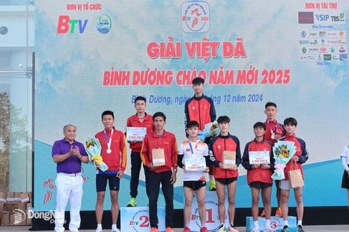 Đồng Nai hạng ba đồng đội nam tuyển Giải việt dã Bình Dương chào năm mới 2025