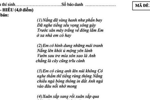 Đề thi thử tốt nghiệp môn Ngữ văn: Không được chấp nhận buông xuôi