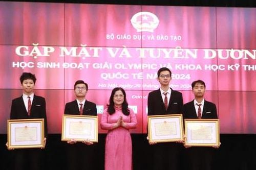 Bộ GD-ĐT tuyên dương học sinh đoạt giải Olympic và khoa học kỹ thuật quốc tế