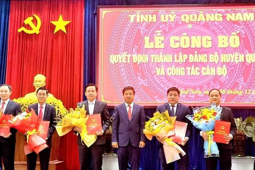 Quảng Nam: Công bố quyết định thành lập Đảng bộ huyện Quế Sơn
