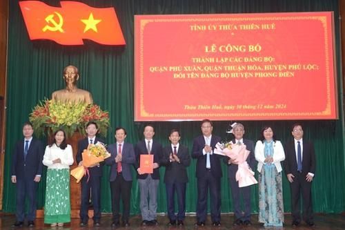Chỉ định Bí thư quận, huyện mới của TP Huế trực thuộc Trung ương