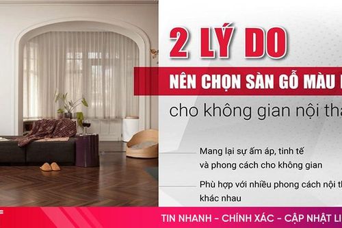 Sàn gỗ sắc nâu xu hướng 2025 nâng tầm không gian sống tinh tế