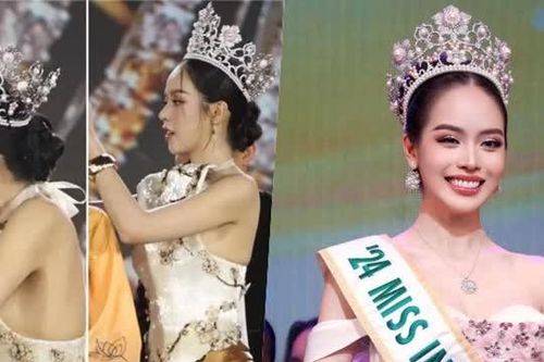 Thực hư thông tin vương miện cao quý của Hoa hậu Quốc tế 2024 Thanh Thủy bị gãy