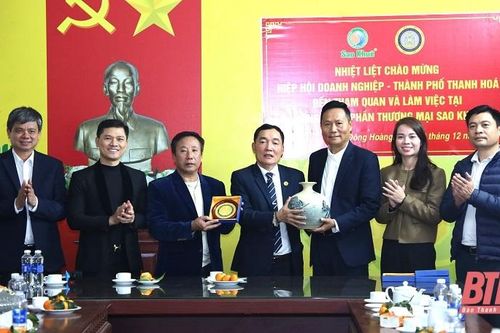 Thăm, kết nối sản xuất, kinh doanh tại Công ty CP Thương mại Sao Khuê