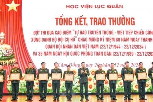 Học viện Lục quân: Tự hào truyền thống, viết tiếp chiến công, xứng danh bộ đội Cụ Hồ