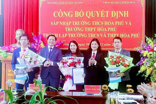 Sáp nhập Trường THCS và Trường THPT Hòa Phú
