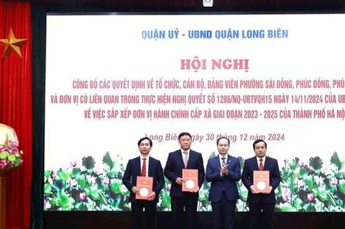 Quận Long Biên công bố 2 phường mới sau sắp xếp đơn vị hành chính