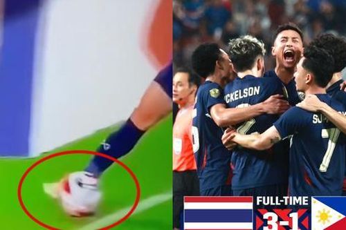 Bàn thắng mở tỉ số của ĐT Thái Lan gây tranh cãi, bóng đã ra ngoài đường biên ngang?