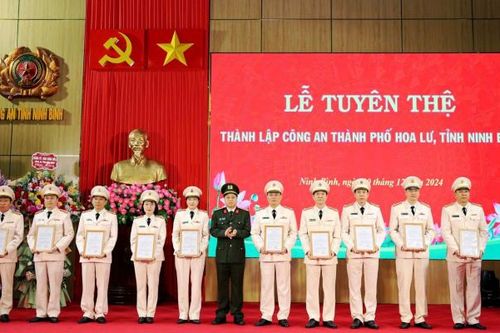 Quyết định của Bộ trưởng Bộ Công an về thành lập Công an thành phố Hoa Lư