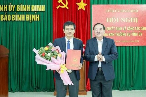 Ông Hồ Xuân Ánh được bổ nhiệm giữ chức Tổng Biên tập Báo Bình Định