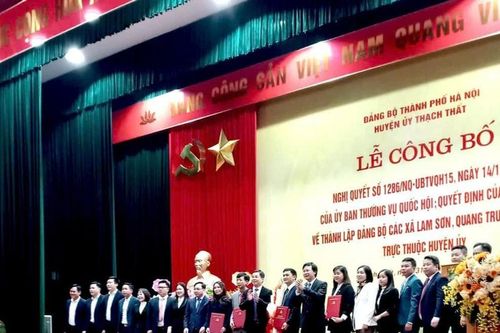 Huyện Thạch Thất công bố các tên xã mới sau khi sắp xếp