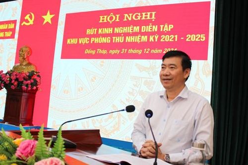 Hội nghị rút kinh nghiệm diễn tập khu vực phòng thủ
