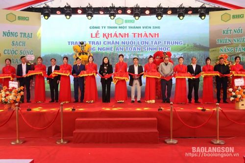 Khánh thành trang trại chăn nuôi lợn tập trung công nghệ an toàn sinh học tại xã Hòa Bình, huyện Chi Lăng