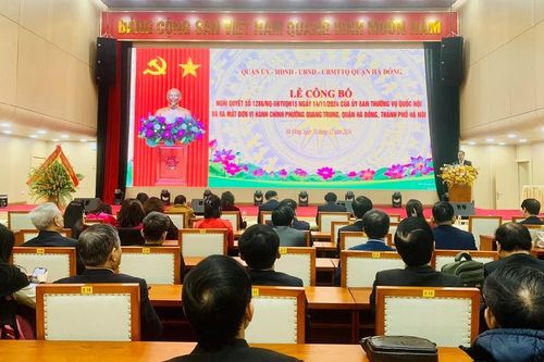 Hà Đông (Hà Nội): Ra mắt đơn vị hành chính mới phường Quang Trung